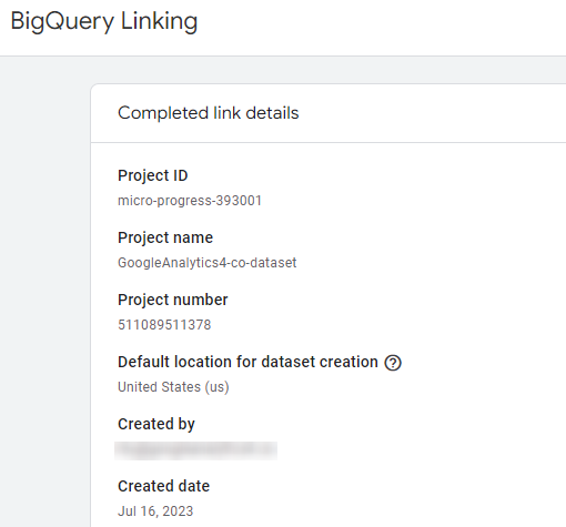 GA4 BigQuery Link