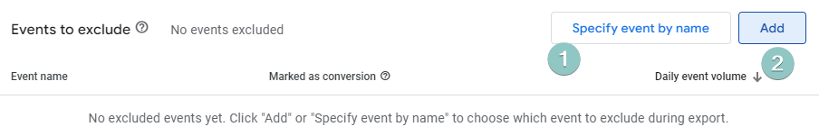 event exclusions in GA4